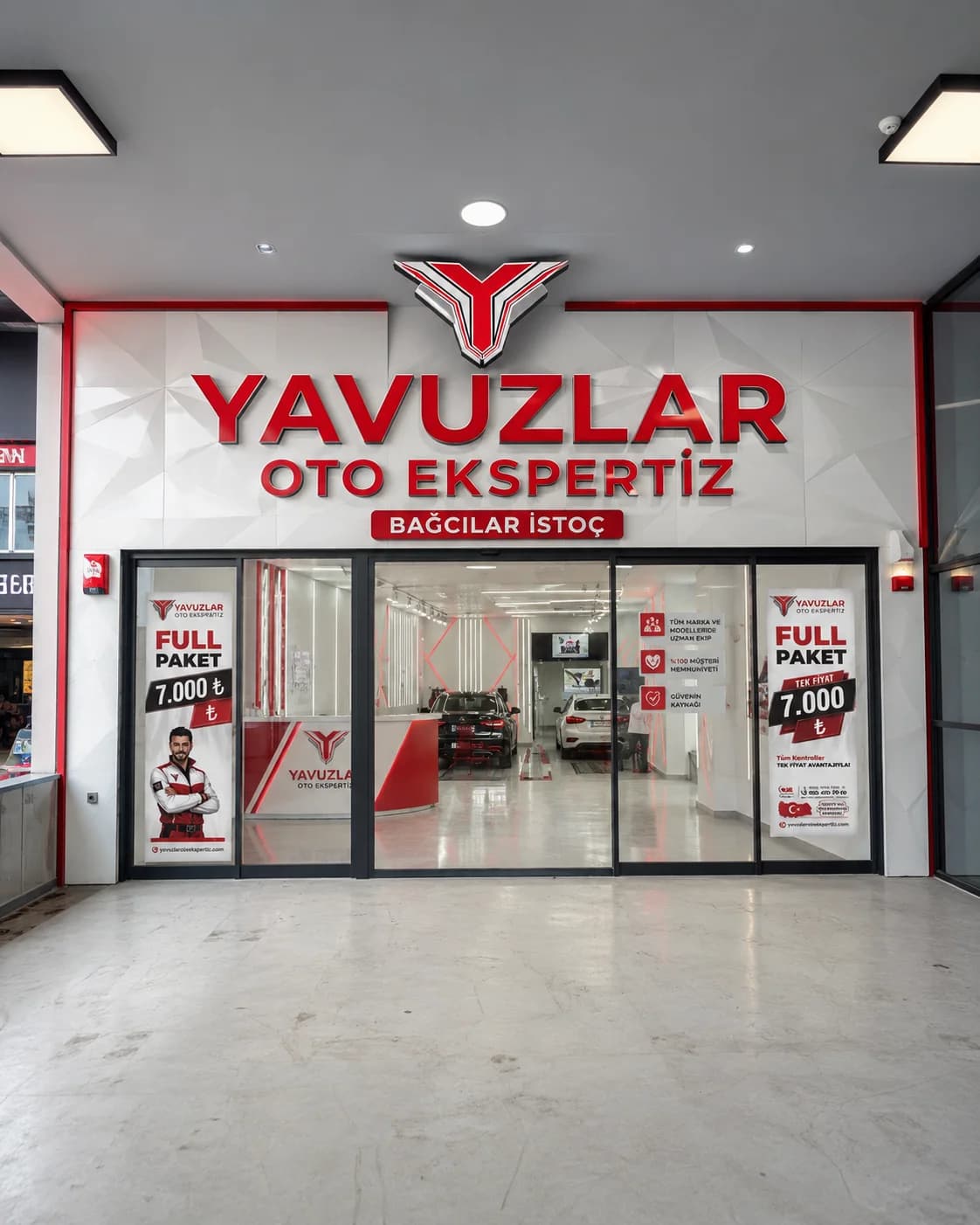 Bağcılar Oto Ekspertiz — Yavuzlar istasyonunun dış cephesi ve tabelası
