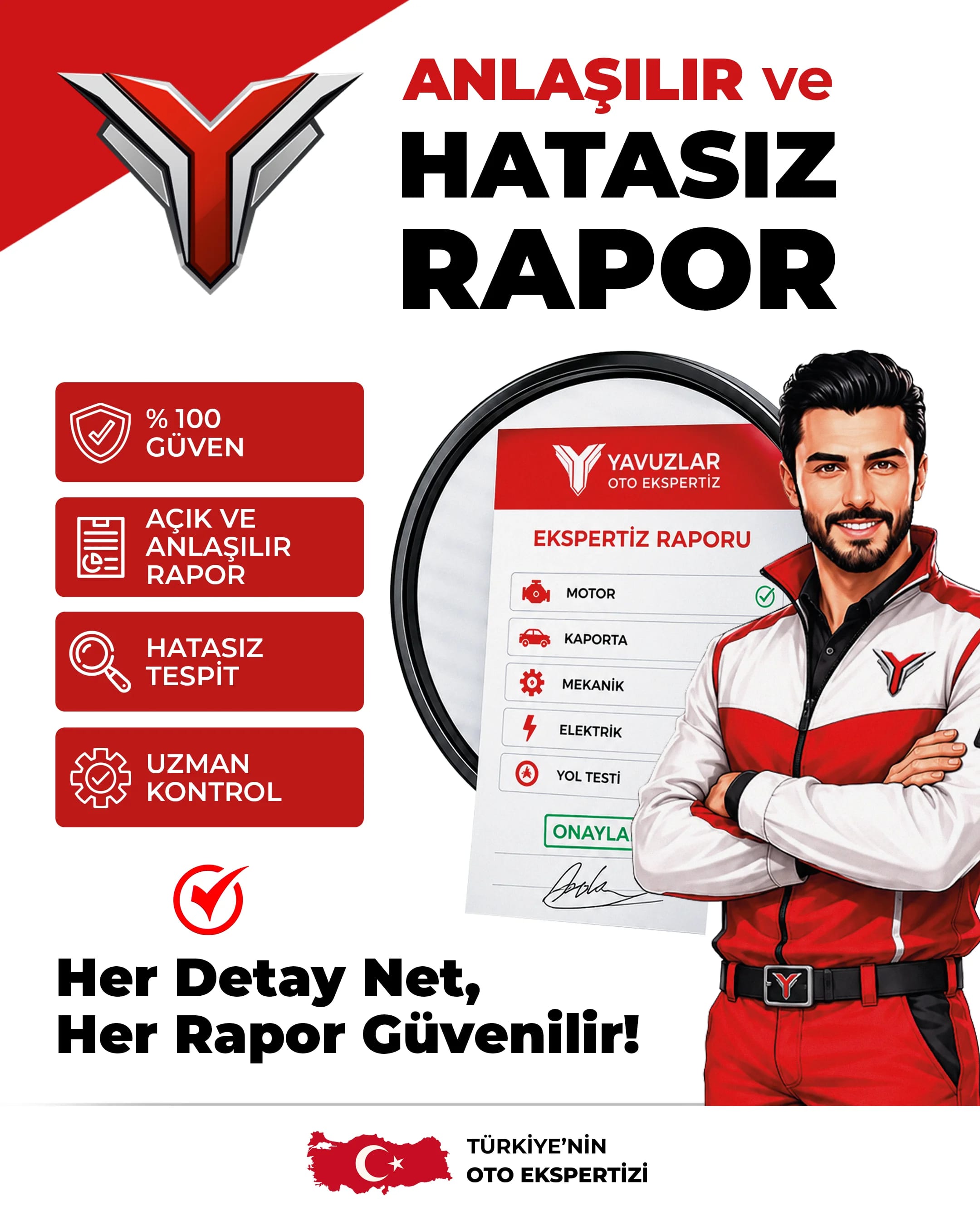 Yavuzlar Oto Ekspertiz — anlaşılır ve hatasız rapor; her detay net, her rapor güvenilir