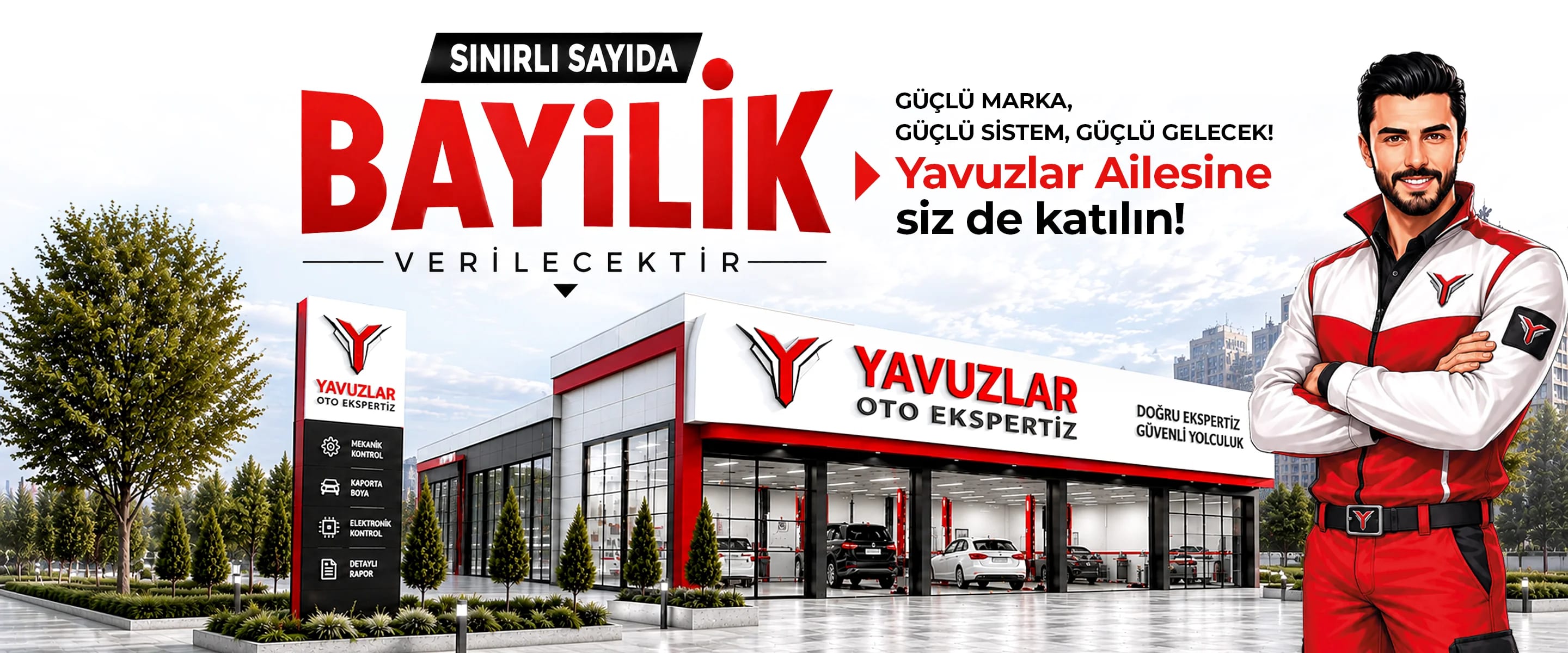 Yavuzlar Oto Ekspertiz ailesine siz de katılın — sınırlı sayıda bayilik verilecektir