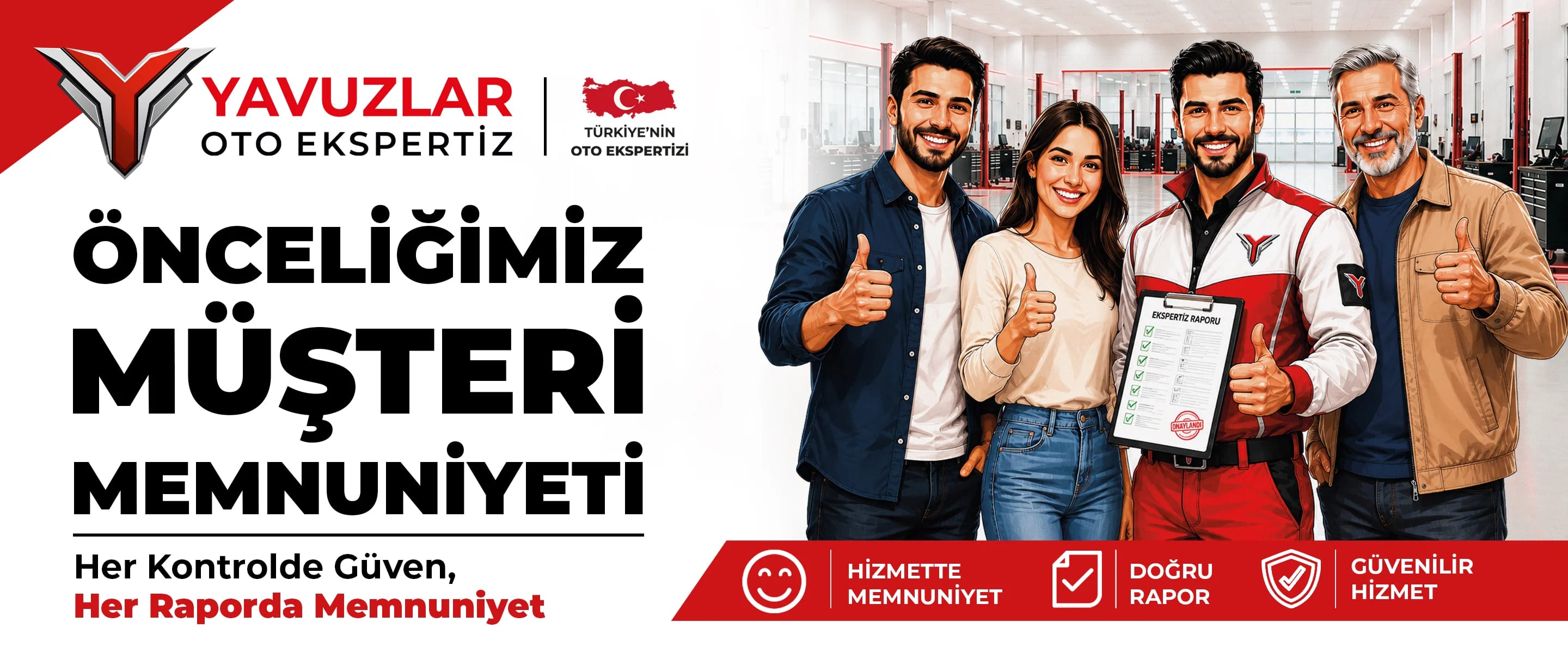 Yavuzlar Oto Ekspertiz — önceliğimiz müşteri memnuniyeti; her kontrolde güven