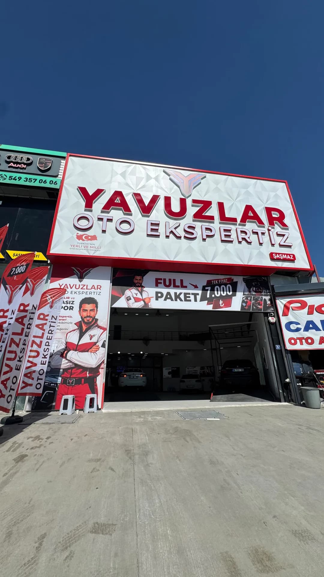 Bağlıca Oto Ekspertiz — Yavuzlar istasyonunun dış cephesi ve tabelası
